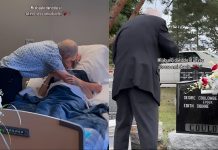 El verdadero ‘hasta que la müêrte nos separe’: Miradas llenas de amor y nostalgïa en la despedida de una abuelita a su esposo tras 7 décadas de matrimonio
