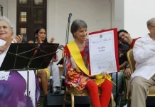 Cantautora venezolana Cecilia Todd recibió Orden Francisco de Miranda por sus aportes culturales al país