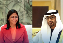 Presidenta Encargada agradeció al Jeque Mohamed bin Zayed por apoyo humanitario y visita de su enviado especial en enero (+ Detalles)