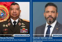 Gobierno Nacional designó al GD. Henry Navas y a Germán Gómez Lárez como Cmdte. De Guardia de Honor Presidencial y nuevo director del DGCIM