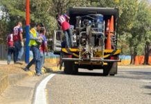 Inician labores de demarcación vial en la avenida Paseo Cabriales de Valencia para mejorar la seguridad del tránsito (+ Fotos)