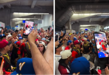 ¡El tambor musicalizó el LoanDepot Park! Venezolanos celebraron en el estadio la victoria ante Italia (+ Detalles)