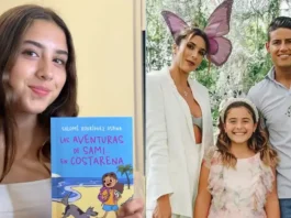 Hija de James Rodríguez y Daniela Ospina debutó como escritora con su primer libro: A sus 12 años sorprendió con ‘Las aventuras de Sami en Costarena’