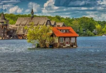 Isla habitada más pequeña del mundo sorprende: una casa, un árbol y un espacio mínimo en medio del río San Lorenzo (+ Fotos)