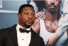 Accïdente en pleno rodaje: Jonathan Majors cayó por una ventana junto a su coestrella en escena de acción