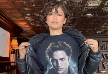 Zendaya rømpe el internet con una camiseta de Edward Cullen en plena gira promocional de su película junto a Pattinson (+ Video)