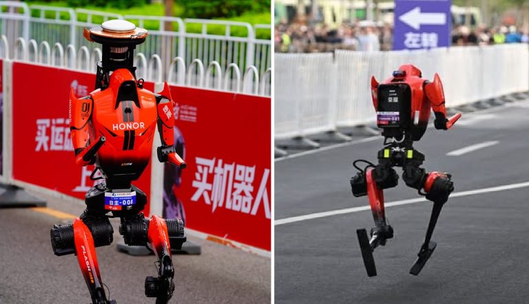 ¡El más rápido de China! Robot humanoide ganó la media maratón de Beijing en solo 50 minutos (+ Video)