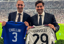 Icónico encuentro entre Francisco Cervelli y Giorgio Chiellini en el Allianz Stadium de la Juventus