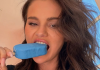 Selena Gómez celebra el aniversario de «I said i love you first» con el lanzamiento de su propio helado azul (+ Fotos)