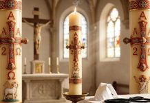 El cirio pascual: símbolo de luz y esperanza que representa la victoria de Cristo sobre la muerte en la tradición cristiana