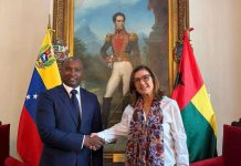 Ministra Jacqueline Faria y canciller João Bernardo Vieira establecieron mecanismos para abrir nuevas rutas aéreas y marítimas entre Venezuela y Guinea-Bisáu (+Detalles)