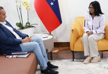 Presidenta encargada, Delcy Rodríguez se reunió con el gobernador, Alberto Galíndez para impulsar obras y servicios en Cojedes