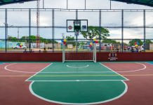 Rehabilitación de cancha en Villa Aponwao beneficia a 12 consejos comunales de Ciudad Guayana (+ Fotos)