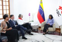 Gobierno Nacional recibe a presidenta de la Cruz Roja Internacional en encuentro clave para reforzar cooperación humanitaria en Venezuela