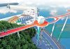 Desafïando a la naturaleza: Corea del Sur construye una pasarela gigante de 108 metros sobre el punto donde el río Namdaecheon se une con el mar