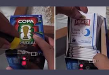 Compró una caja cerrada de figuritas del mundial y al abrirla descubrió que eran sobres de änís (+ Video)