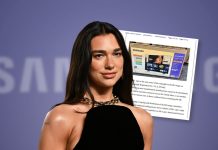 Samsung responde a la dëmanda millonaria de Dua Lipa por el uso de su imagen sin autorización (+ Detalles)