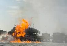 Desalojan planta Lamargas en el Lago de Maracaibo tras registrarse un incendio, se desconocen las causas del sïniestro (+ Video)