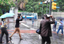 Inameh pronostica lluvias de intęnsidad variable este sábado en al menos siete estados del país
