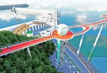 Corea del Sur construye una pasarela gigante de 108 metros sobre la desembocadura de un río en el mar