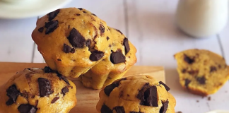 Ponquecitos de auyama y cacao que sirve para darse un gustito diferente: con algunos ingredientes y el sabor del chocolate para compartir