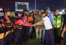 Presidenta encargada Delcy Rodríguez inspecciona centro de operaciones en el estadio Luis García Carneiro junto a rescatistas internacionales (+ Detalles)
