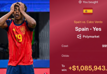 Un usuario pierde casi un millón de dólares en Polymarket tras el sorpresivo empate entre España y Cabo Verde