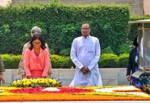 Rodríguez rindió tributo a Mahatma Gandhi en el Memorial Raj Ghat: una ofrenda floral ante la llama del líder histórico, reafirmando los principios de no vïølêncïa y diplomacia de paz