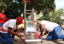 Realizan mantenimiento y retiran equipos deteriorados en el Bulevar de Sabana Grande de Caracas (+ Fotos)