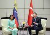 Mandataria encargada de Venezuela evalúa con las autoridades euroasiáticas la ampliación del mapa de cooperación económica en encuentro con Ministro de Energía turco