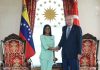 Presidente de la República de Türkiye, Recep Tayip Erdogan recibió a la Jefa de Estado (E) de Venezuela para consolidar cooperación estratégica en Estambul