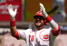Eugenio Suárez rompió su sequía ante los Bravos de Atlanta y guía el emocionante triunfo de Cincinnati en el Great American Ball Park
