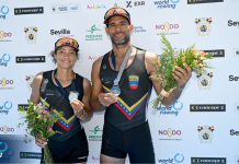 Hazaña histórica en Sevilla: Kimberlin Uzcátegui y José Guipe conquistan una inédita medalla de plata y suben al remo nacional por primera vez al podio de una Copa del Mundo