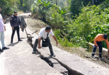 Funcionarios de los cuerpos de seguridad y prevencïón de Monagas abordan vialidad de cinco zonas agrícolas afêctadas por lluvias (+ Fotos)