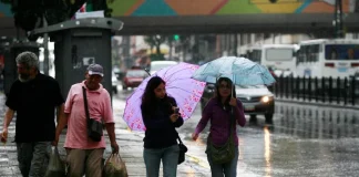 Inameh adviërte lluvias de variada intensidad y actividad eléctrica en gran parte del país durante este 10-j
