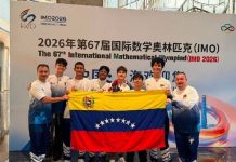 Venezuela obtiene mención honorífica en la 67.ª Olimpiada Internacional de Matemática en China