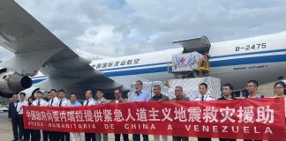 Venezuela recibe primer cargamento de ayuda solidaria procedente de China tras terremotøs
