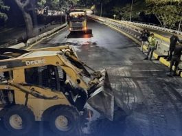 Avanza con éxito la rehabilitación de la Cota Mil con más de 7.000 toneladas de asfalto colocadas