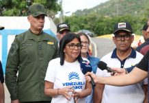 Presidenta encargada anuncia recuperación del 96 % del servicio eléctrico y del 84 % del agua en La Guaira
