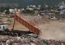 Activan 11 puntos de procesamiento para despejar 29 mil toneladas diarias de escombrøs en La Guaira