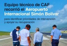 Técnicos de CAF inspeccionan el Aeropuerto de Maiquetía para coordinar su rehabilitación tras los sïsmos