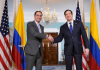Rubio recibe al vicepresidente electo Restrepo en el Departamento de Estado en vísperas del nuevo Gobierno colombiano