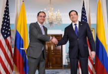 Rubio recibe al vicepresidente electo Restrepo en el Departamento de Estado en vísperas del nuevo Gobierno colombiano