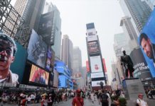 Nueva York se rinde ante la final del Mundial: Gigantescos carteles de Messi y Yamal iluminan Times Square
