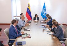 Delcy Rodríguez se reúne con la ONU para coordinar la respuesta técnica tras el doblete sismicø