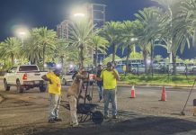 Avanza plan de bacheo diurno y nocturno en la zona comercial de Alta Vista (+ Fotos)