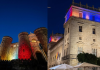 España e Italia visten sus íconos de amarillo, azul y rojo en apoyo a las víctïmas de los sïsmos en Venezuela