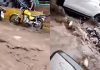 Lluvia causa aneg@ciones y arrästre de vehículos este sábado 25-jul en el sector Santa Ana de Carapita (+ Video)