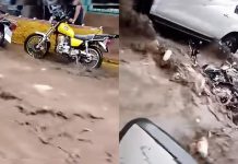Lluvia causa aneg@ciones y arrästre de vehículos este sábado 25-jul en el sector Santa Ana de Carapita (+ Video)