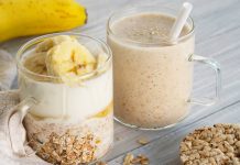 Aprende a elaborar este batido natural con plátano, avena y canela ideal para consumir a media mañana o como pre-entreno